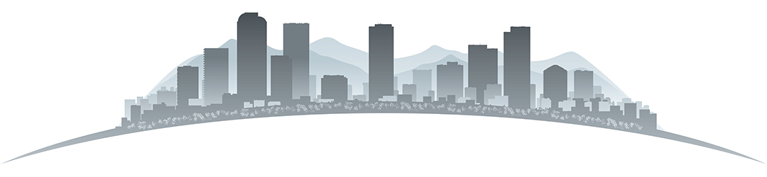 Denver, Colorado Skyline in Grayscale Vector Illustration